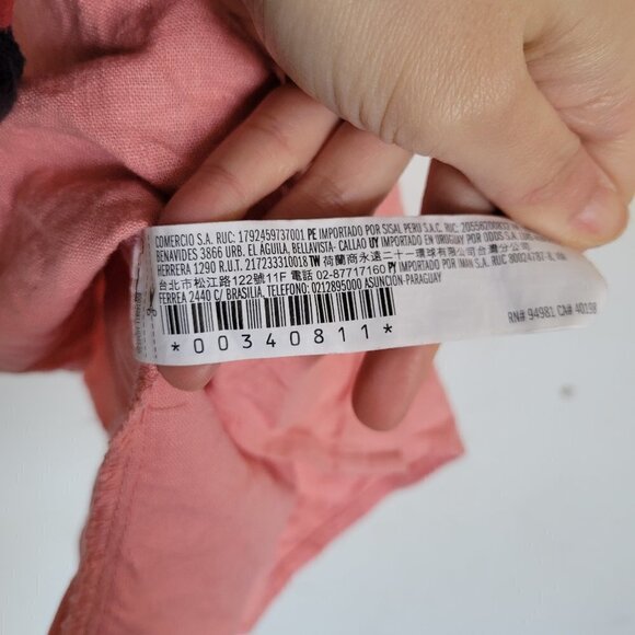 Forever 21 Woven Pink Linen Sleeveless Tank Button Front Mini Dress Small - Picture 8 of 9